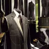 Houndstooth Custom Made Mens Checkered Suit Dress 2019 Tailored black Weave Hounds Tooth Check wedding men suits jacketBlack pant9434039