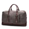 Men039s Bag Weekender Canvas Duffel PU Tote Leather Travel Overnight Carryon Hptdk3509281