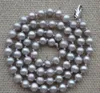 Gioielli di perle grigie, collana di perle d'acqua dolce genuina di colore grigio AA4.5-5MM da 18 pollici, nuova spedizione gratuita