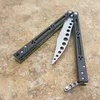 Basilisk HOM Butterfly Trainer Knife D2 Blade Carbon Fiber Titanium Handle Bushing System Jiltknife Hunting Folding Pocket Knife277a 187