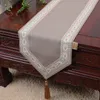 120 polegada Extra Longo Bordado Elegante Mesa Corredores para o Casamento Decoração de Mesa de Festa de Natal de Linho De Algodão Toalha De Mesa 300x33 cm