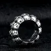 Hochwertige Männer übertrieben Retro Punk Schädel Ring Edelstahl Ring Titanstahlschmuck Halloween Ring 3593180