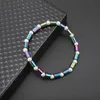 Kvinnor Magnet Cylindrisk Pearl Anklet Färgrik Sten Magnetisk Terapi Armband Anklet AB Färg Svart Gallstone Anklet Nyast