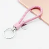 12PCS/Set Wholesale Fashionable Womens 8 Colors Leather Keychains Handmade Bag Decorate Keychains Key Ring for Gift