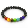 2019 variété de pierres précieuses en pierre de lave 7 Chakra Bracelet toutes sortes de bracelet de perles de femmes naturelles pour la livraison gratuite