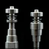 Univeral 6 em 1 prego de titânio 10/14/19mm feminino e masculino conjunto de unhas de titânio sem cúpula para cachimbo