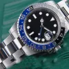 2019 Горячие продажи мужские часы Автоматическая G MT II Керамическая рамка Черный Синий 116710 Sapphire Greenwich Series 116710Blro Stanless Мужские часы