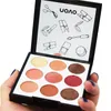 Novo Prinses Rhapsody 9 Color Oogschaduw Palet Warm Shimmer Droog en nat Eye Shadow Rode Bourgondië Peach Eyes Make-up