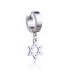 Cross Pentacle Hoop earrings Stainless Steel Pierced Ear rings Dangle chandelier Fashion Jewelry for Men Women Will and Sandy