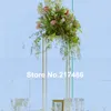 Dekorativa bröllopskolumner Pillars Metal Gold Wedding Flower Stands Bouquet Decorations Centerpiece Vase 000583835303