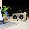 Haut-parleur 20W Haut-parleurs Bluetooth portables en bois Danse Haut-parleur extérieur sans fil Stéréo Super Bass Subwoofer avec poignée radio FM