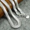 Gratis frakt16-24Inch silverpläterad halsband 10st 6mm ormkedja halsband 925 stämplat för kvinnor mode smycken