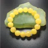 Hela detaljhandeln 1016mm naturlig gula jade armband pärla påfyllning pärla lyckliga stretch elastiska armband mode smycken kvinnor4758690