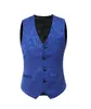 2019 Royal Blue Lace Groom Västar British Style Mäns kostym Västar Slim Fit Mäns Klänning Vest Bröllop Waistcoat Plus Storlek Red Black White