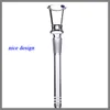 Smoking Glass downstem adapter with bowl 14mm male bowless stem clear have diffuse cuts can be chosed