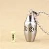 Titanium Buddhism Surangama Mantra Openable Pendant Necklace Sanskrit Amulet Prayer Bottle Men Women Ash Storage Case Om Mani Padme Hum