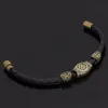 Retro Compass Runes Beads Love Magnetic Bracelet Vikingos Accessories Mens Womens Bangle