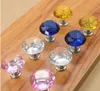 30mm Diamond Crystal Glass Door Knobs Drawer Cabinet Furniture Handle Knob Screw Furniture Accessories Free shipping