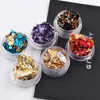 6pcslot Gold Sliver Nail Art Stickers Nail Foil Glitter Effect Flakes Doublesided Color Manicure Paillette Decor Accessories7724998