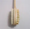 Body Bath Brushes, Sponges Dry Skin Brushing Back Scrubber for Exfoliating and Cellulite Bamboo with Long Handle Shower