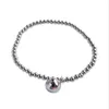 Braccialetti con perline in argento sterling 925 per donna Pulseras semplici braccialetti cavi elastici da 3 mm gioielleria raffinata