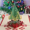 50PCS 3D Pop Up Christmas Tree Greeting Card Biglietto di compleanno Matrimonio Natale Capodanno Anniversario Event Invitation Card