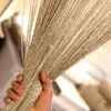 200 X100cm Shiny Tassel Flash Silver Line String Curtain Window Door Divider Sheer Curtain Valance Home Decoration3404805