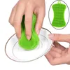 Silicone réutilisable lavage vaisselle bol brosses cuisine brosse universelle multi-usages antibactérien éponge nettoyage vaisselle cuisine Gadget