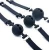 5cm, 4,5 cm, 3,5 cm Nybörjare Andningsbar Silikon Öppna mun Gags, Strapped Ball Gags, Vuxen Sexleksaker för par S19706