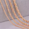 16quot18quot20quot24quot gouden touwketting ketting 2mm3mm4mm5mm voor hanger touw sieraden bevindingen9354575