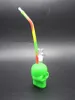 NIEUWE Lijst Handheld Skull Design Hookah Style Skulls Bubbler Unbreakable Silicone Bongs Food Grade Silica Gel Materiaal Luminous Design