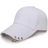 HT1737 Frühling Sommer Männer Frauen Kappe Solide Plain Schwarz Rosa Weiß Snapback Cap Baseball Hüte mit Ringen Einstellbare Baseball Caps3354100