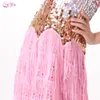 Robe de danse latine pour filles Robes de danse de salon pour enfants Enfants Professionnel Latin Sequin Fringe Salsa Tassel 6 Colors318k