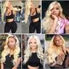 Brazilian Platinum Blonde Hair Weave With Lace Closure Body Wave Lace Closure With Bundles #613 Hair Extensions With Lace Closure