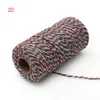 1 Roll 100 Metrów 2mm Bawełniany Piekarze Twin String Cord Rope Rustic Country Craft Handmade Boże Narodzenie Gifent Home Decor Materiały