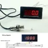 Freeshipping Digital LED Punch Tachometer RPM Speed ​​Panel Meter 4-siffror 9999RPM Tacho Gauge + Hall Proximity Sensor + Magnet 12V 24V bil