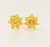 Nieuwe camelia oorbellen voor vrouwen 24K vergulde sieraden goud