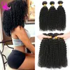 Afro Brazilian Kinky Curly Cheveux Humain 4 Bundle ofertas Tissagem Bresiliens Humano Hairs Bundles Dhgate Apertado Curly 4 Bundles Original