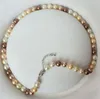 Collana con perle rotonde di perle di conchiglia dei mari del sud di colori misti genuini da 8 mm 18 "