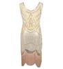 Stage Wear Vintage 1920s Flapper Great Gatsby Dress Sequin Fringe Party Midi 2021 Summer Fancy Costumes Pluse289G