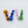 4 Inch Spoon Hand Pipes Colorful Heady Glass Smoking Pipe For Tobacco Dry Herb Oil Burner Pipe Smoking Accessories HSP02
