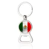 Bottle Opener Keychain Football Key Rings Country Flags Beer EDC Souvenir Qatar Spain Portugal Brazil Soccer Fans Gift Car Keyrings Holder