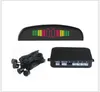 New DC12V LED BIBIBI Car Parking 4 Sensors Auto Car Reverse Backup Rear Buzzer Radar System Kit Sound Alarm300M