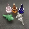 Neueste farbige Hover-Cap-Glas-Vergaserkappe, passende thermische 4 mm dicke Quarz-Banger-Nagel, fünf Farben erhältlich, Domeless-Enail-Vergaserkappe