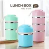 Nette Lunchbox Leck-Proof Edelstahl Bento-Box Kinder Tragbare Outdoor-Schulnahrungsmittel-Container-Boxen