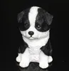 resina creativa Pugs dog figurine vintage dog statue home decor artigianato decorazione della stanza resina animale figurine Border Collie regali