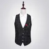 男性のクラシック格子縞のスーツベストノースリーブジャケットGilet Mens WISTCOAT BRITISH BLAZER MASCULINOスリムフィットキャリアウェディングベスト