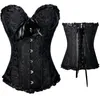 Corset Steampunk à lacets en os de Satin Bustier Sexy femmes Bustier Corset surbuste Corset mince Straples2040385