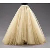 Sky Blue Puffy Long Tulle Skirts Women Vintage Gold Female Tutu Skirt For Bridal Photoshoots Custom Made Christmas Saias