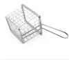 Chips Mini Fry Baskets rostfritt stål Fryer Basket Siler Servering Food Presentation Cooking Tool Pommes Fries Basket